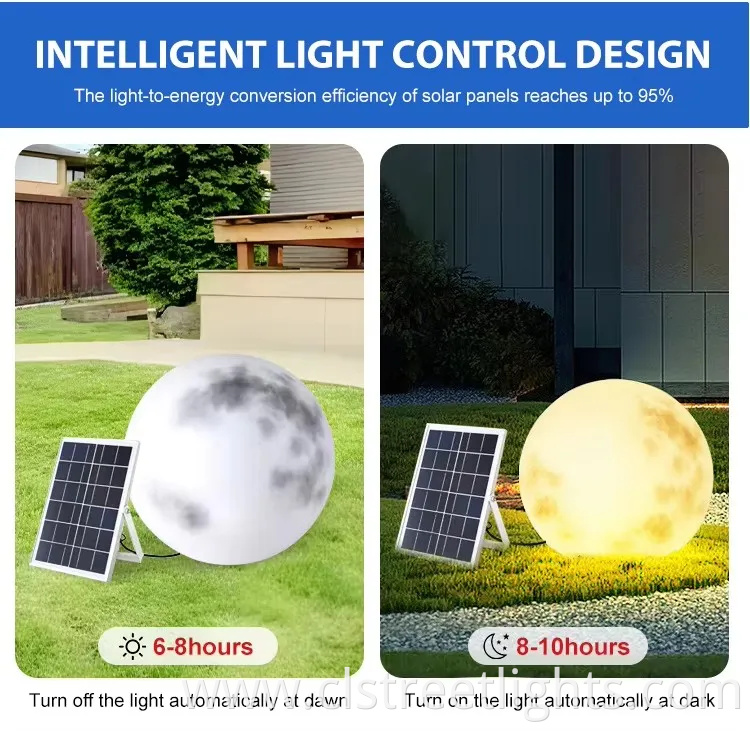 Eco-Friendly Round Solar Garden Light with Warm Glow